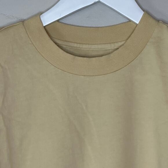 Sandrine Rose Oversized Shoulder Pad Crew Neck T-Shirt Sunflower Women XS NWT - Picture 5 of 9
